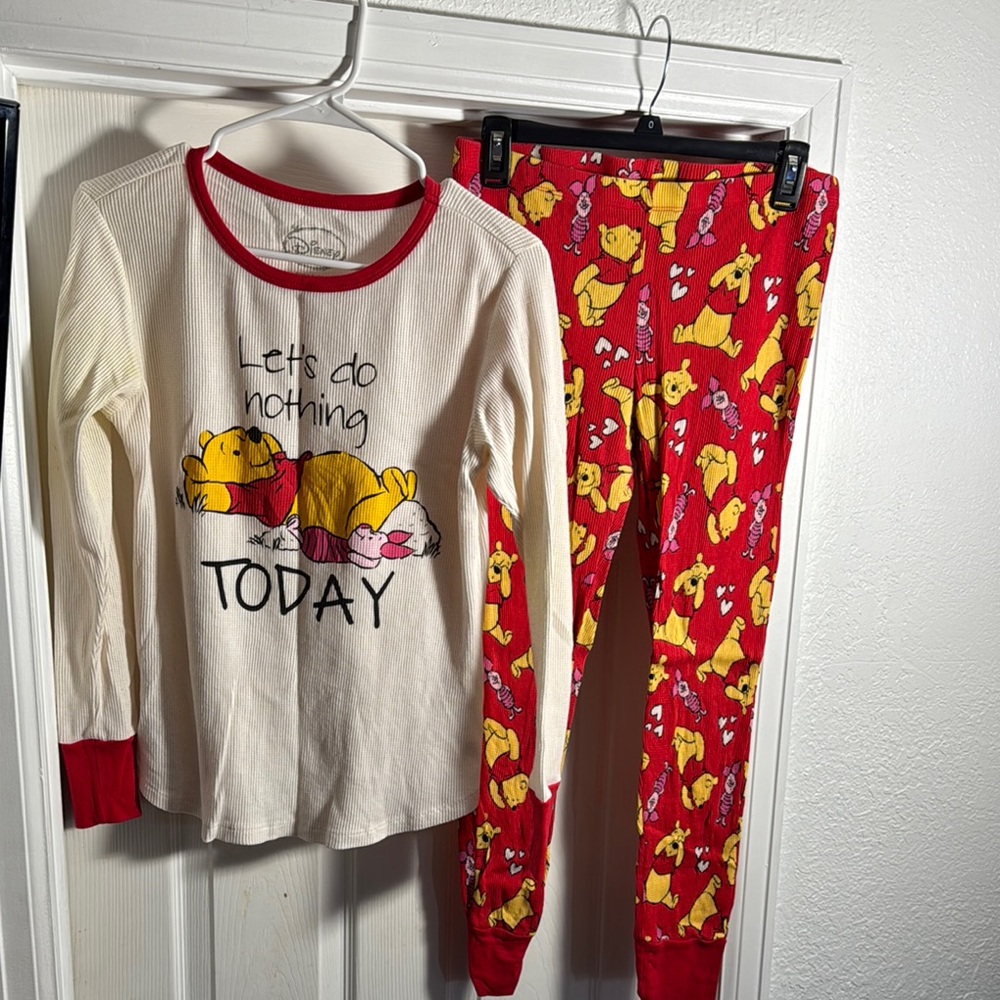 Disney Pajamas - Red and White Winnie the Pooh Set